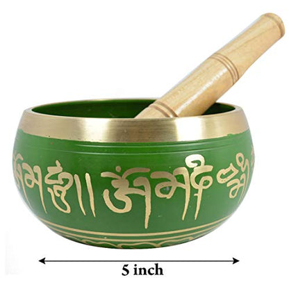 Singing Bowl | Tibetan Buddhist Meditation Instrument | Metal Alloy | 5 Inch Diameter