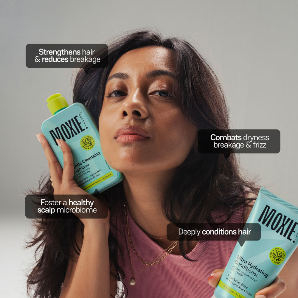 Moxie Beauty Rinse & Shine Duo - Shampoo & Conditioner for Dry and Frizzy Hair Combo