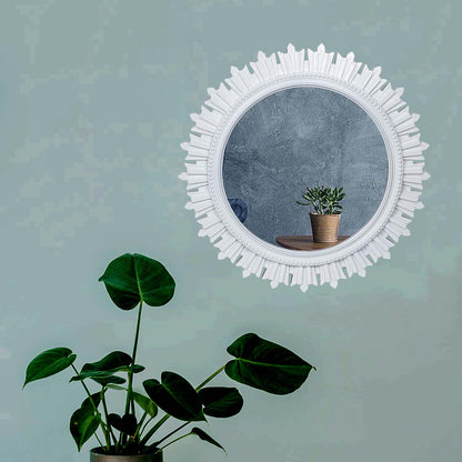 EFINITO Sunburst Wall Mirror, Decorative Framed Mirror for Bathroom, Bedroom, Living Room & Vanity (17 Inch)