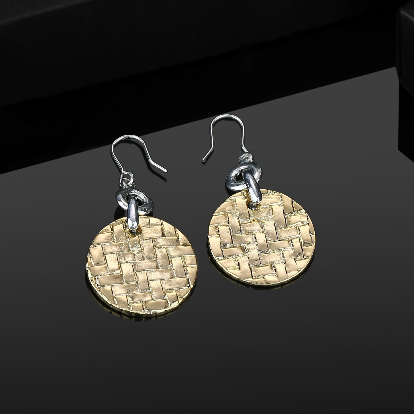 Estele Gold & Rhodium Plated Trendy Lightweight Drop Earrings for Girls & Women
