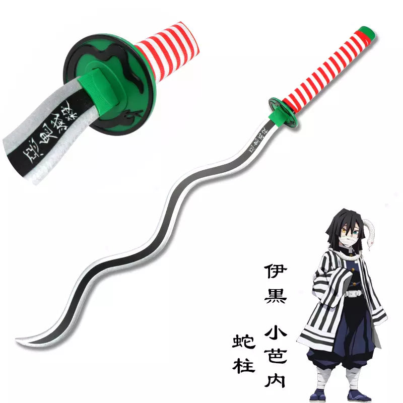 Demon Slayer obanoi igouru Cosplay Life Size Wooden Katana -95 cm