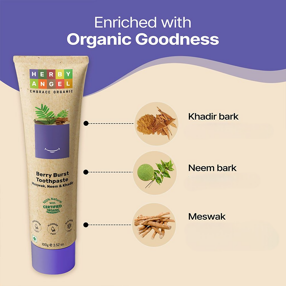 Herby Angel Berry Burst Toothpaste for Kids