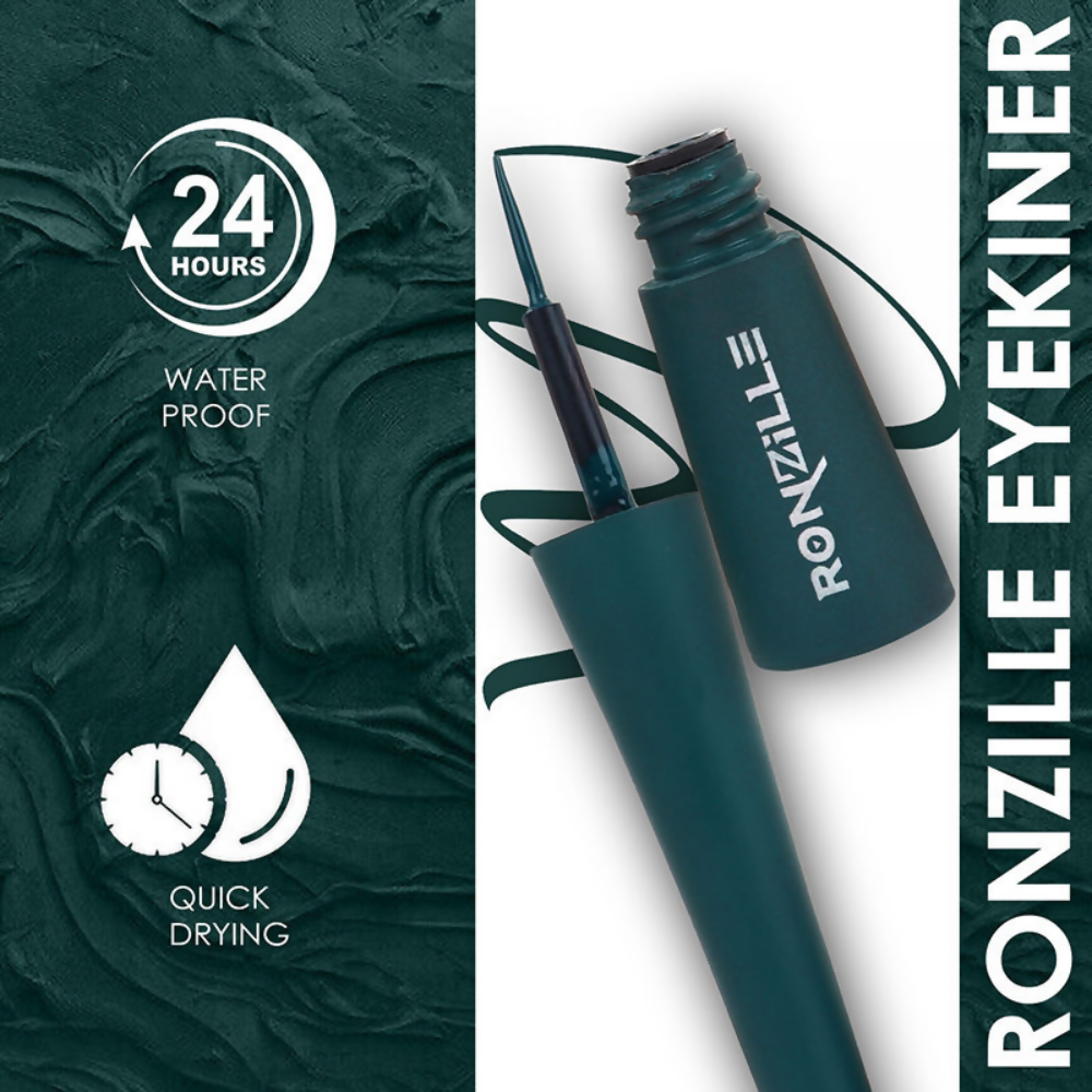 Ronzille Smudgeproof And Waterproof Liquid Matte Eyeliner - Green