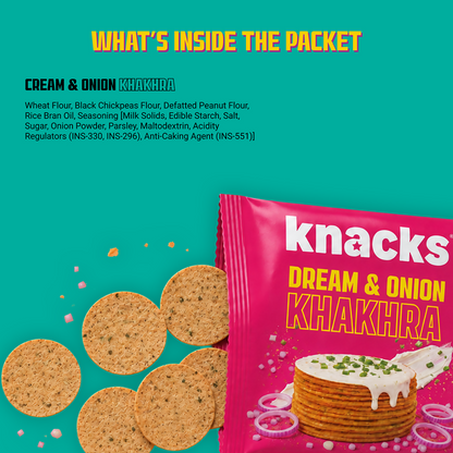 Knacks Coin Khakhra Crisps - Dream & Onion Flavour
