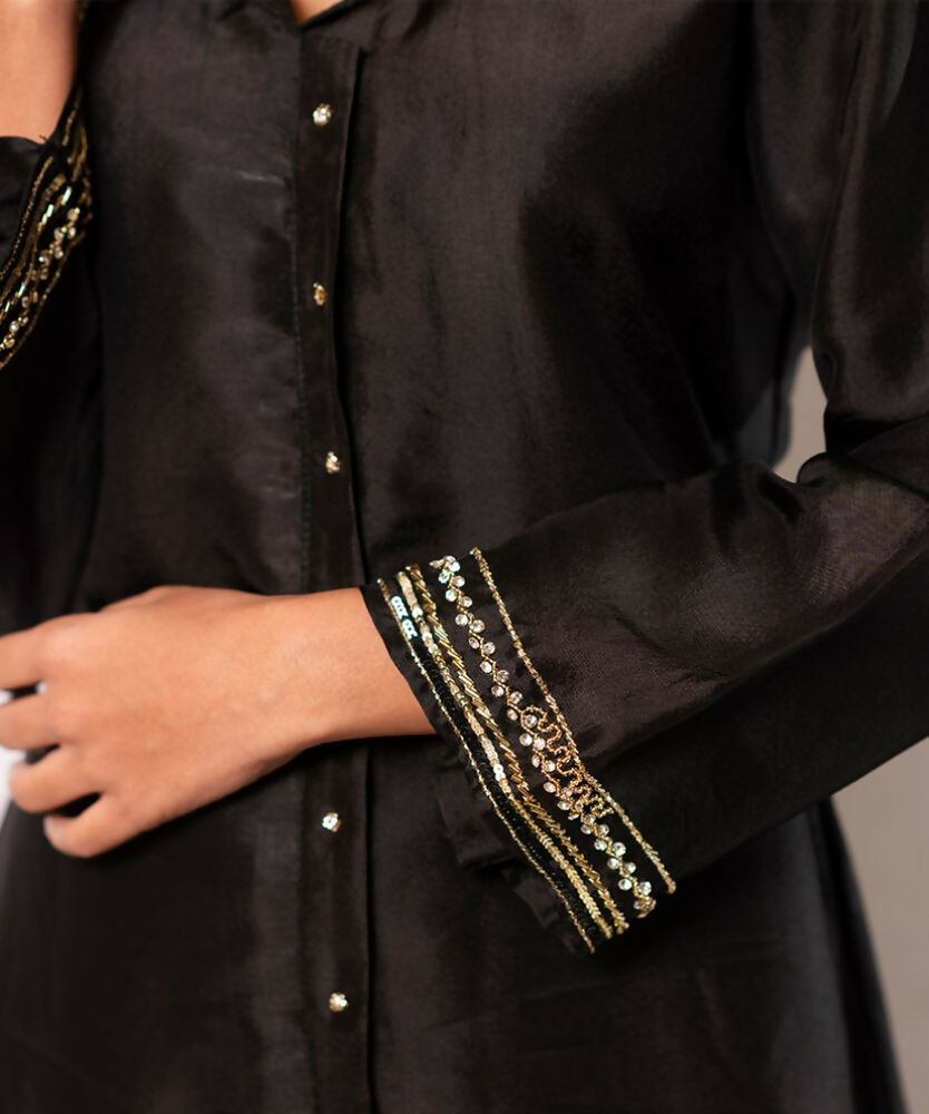 Timaraa Midnight Black Hand Embellished Co-Ord Set