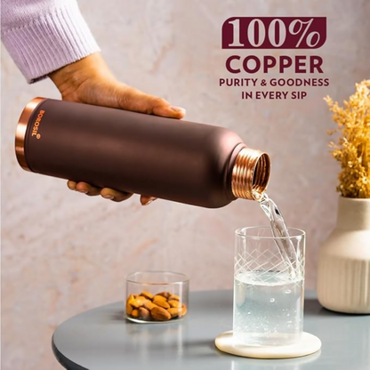 Borosil Colour Copper bottle - Brown