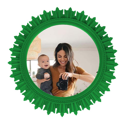 EFINITO Sunburst Wall Mirror, Decorative Framed Mirror for Bathroom, Bedroom, Living Room & Vanity (17 Inch)