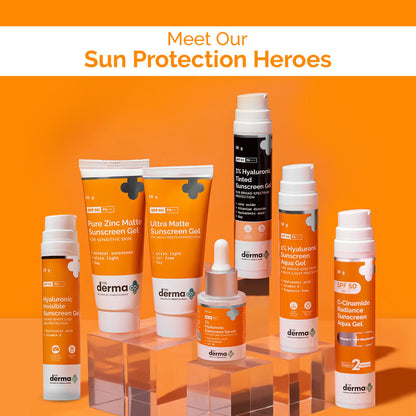 The Derma Co 1% Hyaluronic Tinted Sunscreen SPF 60 Gel PA++++