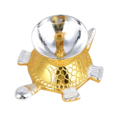 CraftVatika Brass Turtle Base Diya