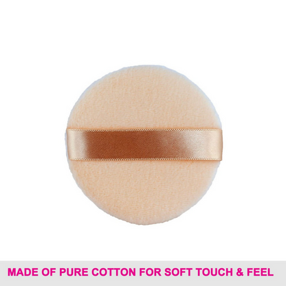 Vega Powder Puff Makeup Cotton Applicator & Foundation blender - Off White
