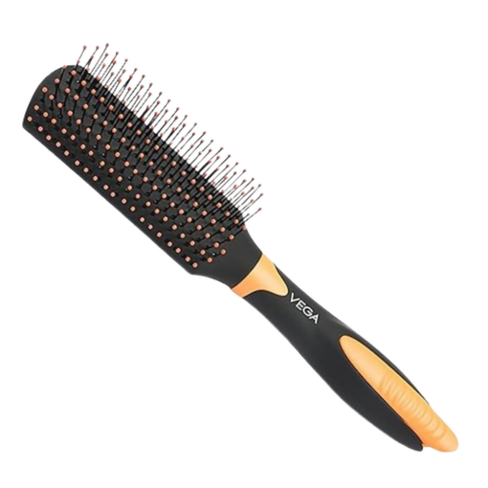 Vega Flat Brush With Clip, Black