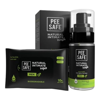 Pee Safe Intimate Wash & Intimate Wipes for Men