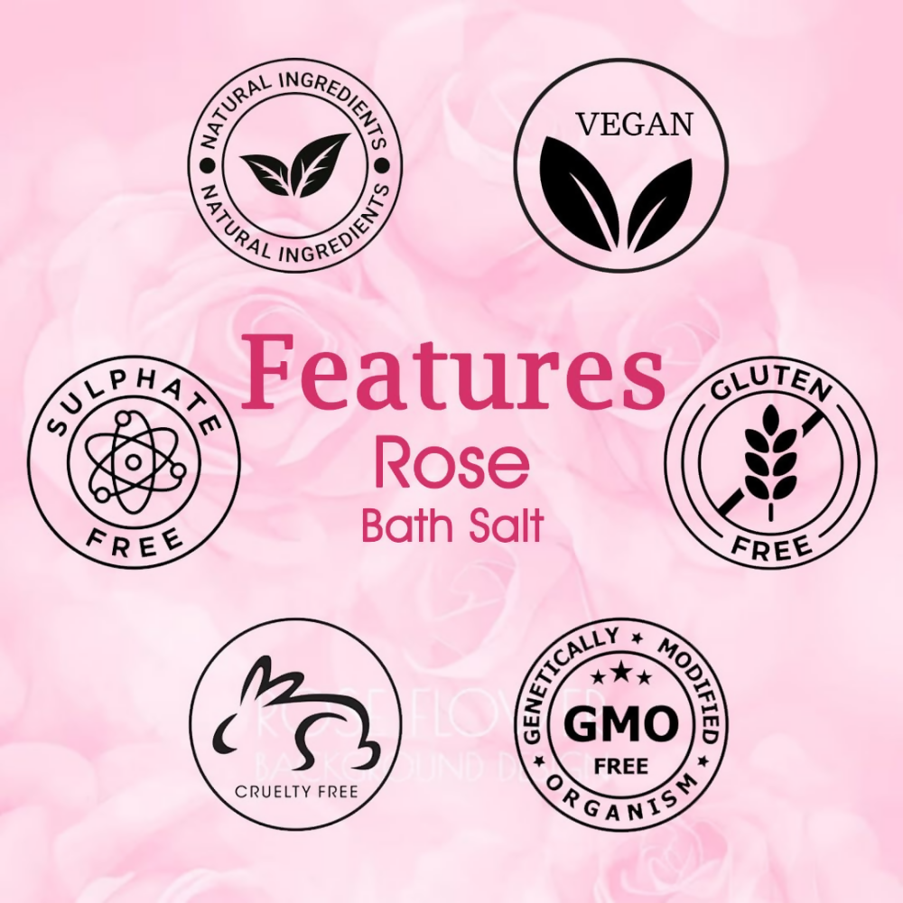 VedicAyurveda Dead Sea Salt and Rose Bath Salt