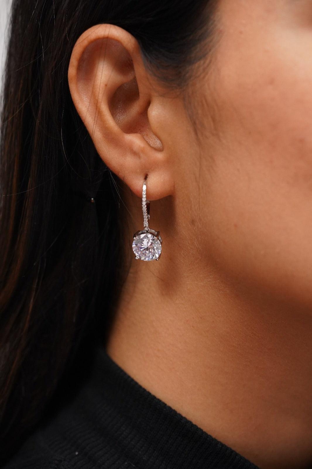 5 Carat Round Solitaire Diamond Bali Earrings