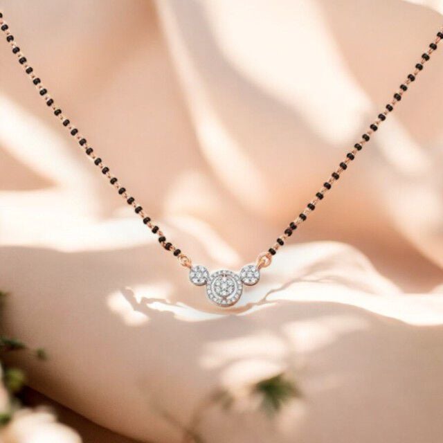 Burst of Love Diamond Mangalsutra in 18K Rose Gold, 0.237 ct