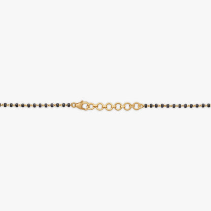Evergreen Leafy Diamond Mangalsutra in 18K Yellow Gold, 0.143 ct