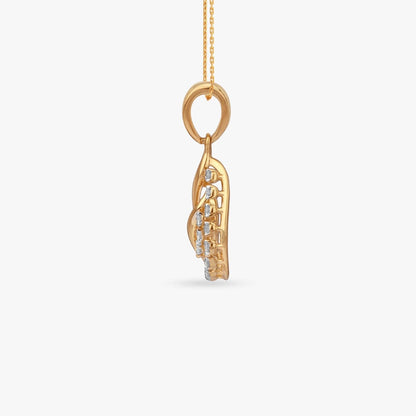 Infinity Spark Diamond Pendant in 18K Yellow Gold, 0.127 ct