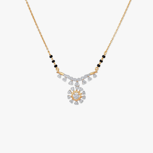 Divine Glow Diamond Mangalsutra in 18K Yellow and White Gold, 0.225 ct