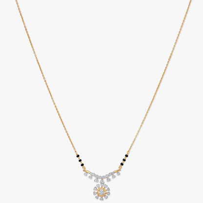 Divine Glow Diamond Mangalsutra in 18K Yellow and White Gold, 0.225 ct