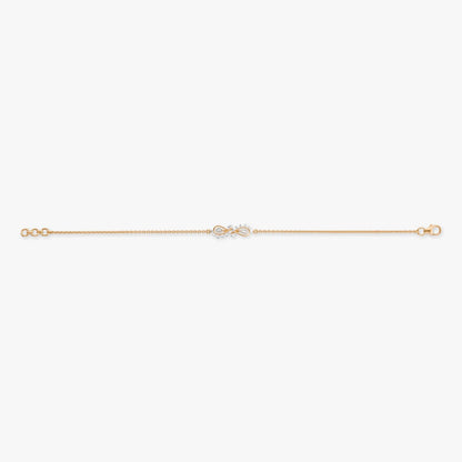 Bloom Arc Diamond Bracelet in 18K Yellow Gold, 0.13 ct