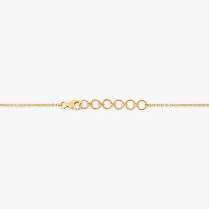 Trio Blossom Diamond Necklace in 18K Yellow Gold, 0.17 ct