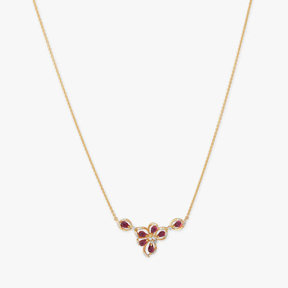 Blushing Twist Diamond Necklace in 18K Yellow Gold, 0.195 ct