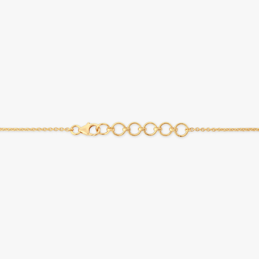 Blushing Twist Diamond Necklace in 18K Yellow Gold, 0.195 ct