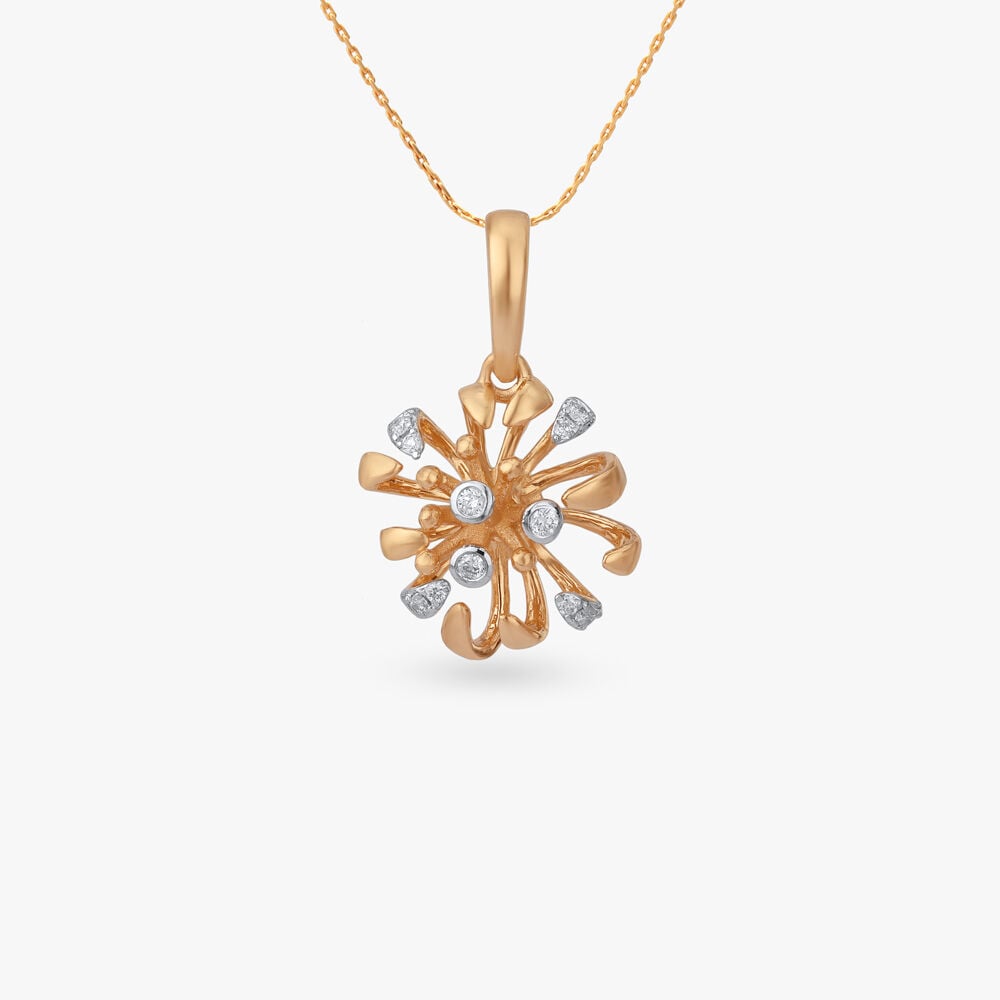 Radiance Drift Diamond Pendant in 18K Yellow Gold, 0.055 ct