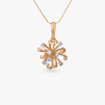 Radiance Drift Diamond Pendant in 18K Yellow Gold, 0.055 ct
