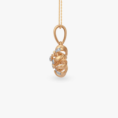 Radiance Drift Diamond Pendant in 18K Yellow Gold, 0.055 ct