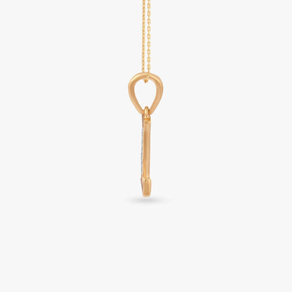 Signature L Diamond Pendant in 18K Yellow Gold, 0.032 ct
