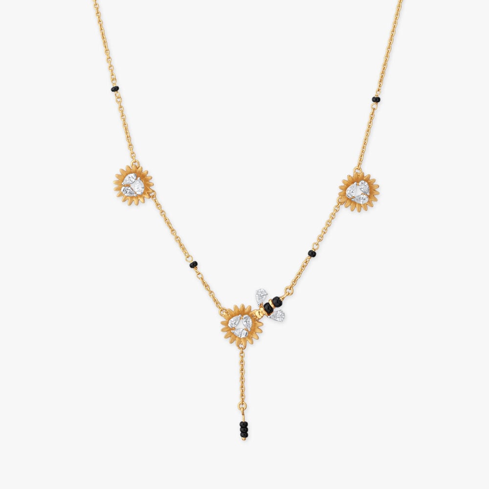 Eternal Blossom Diamond Mangalsutra in 18K Yellow Gold, 0.4 ct