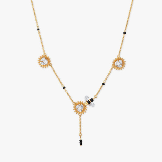 Eternal Blossom Diamond Mangalsutra in 18K Yellow Gold, 0.4 ct