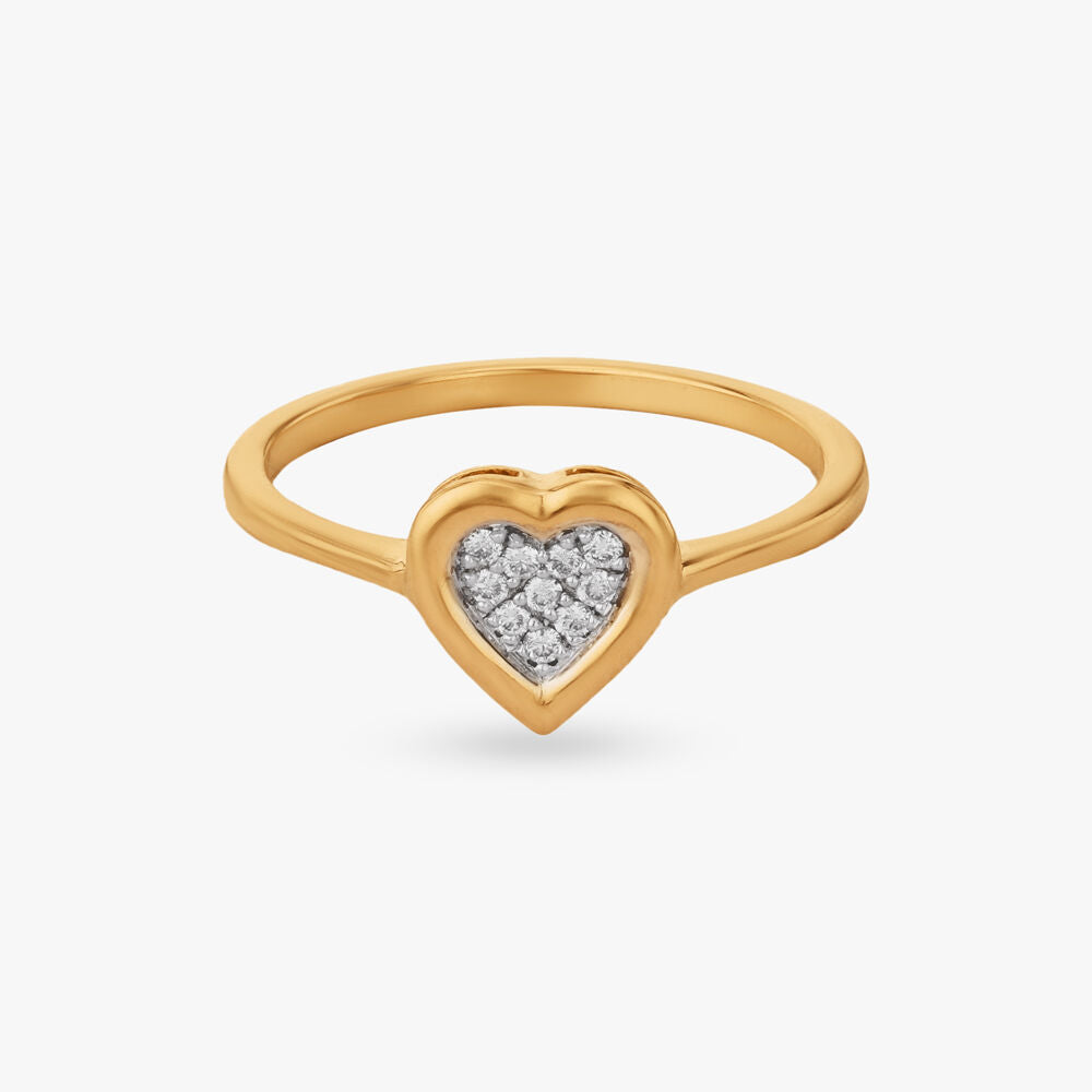 Endless Love Diamond Ring in 18K Yellow Gold, 0.063 ct