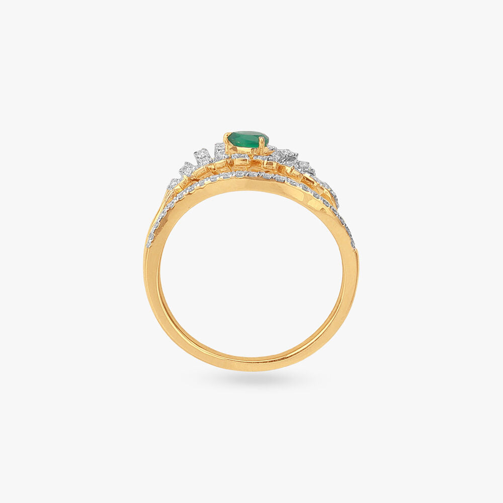Brilliance Burst Diamond Ring in 18K Yellow Gold, 0.315 ct