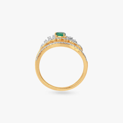 Brilliance Burst Diamond Ring in 18K Yellow Gold, 0.315 ct