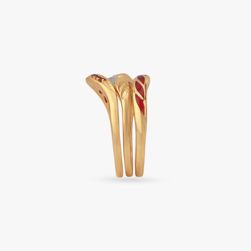 Stepping Stackable Diamond Ring in 18K Yellow Gold, 0.065 ct