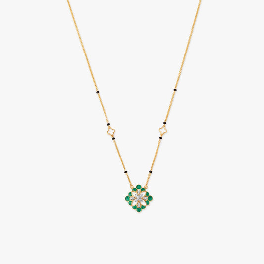 Petal Symphony Diamond Mangalsutra in 18K Yellow Gold, 0.16 ct