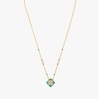 Petal Symphony Diamond Mangalsutra in 18K Yellow Gold, 0.16 ct