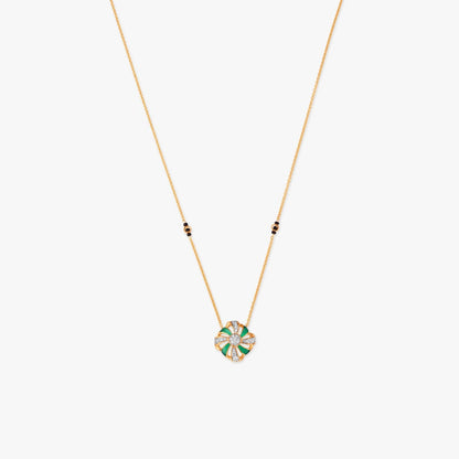 Petal Radiance Diamond Mangalsutra in 18K Yellow Gold, 0.25 ct