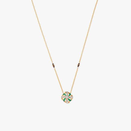 Petal Radiance Diamond Mangalsutra in 18K Yellow Gold, 0.25 ct