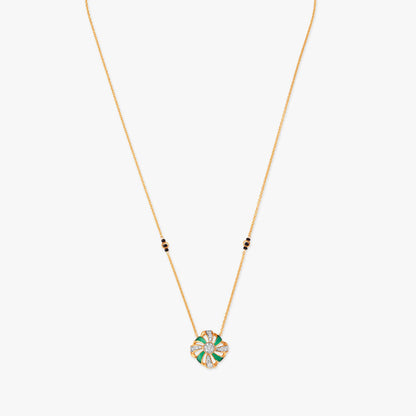 Petal Radiance Diamond Mangalsutra in 18K Yellow Gold, 0.25 ct