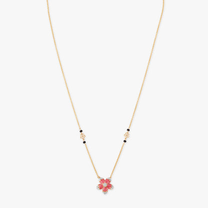 Blush Bloom Diamond Mangalsutra in 18K Yellow Gold, 0.135 ct