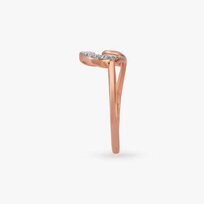 Love Loop Diamond Ring in 18K Rose Gold, 0.08 ct