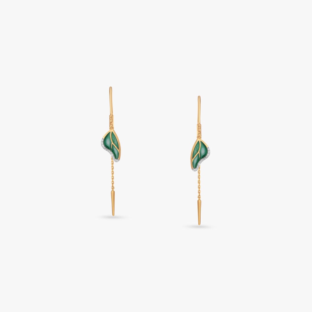 Flutter Joy Diamond Drop Earrings in 18K Yellow Gold, 0.073 ct