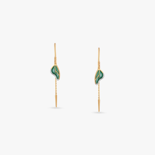 Flutter Joy Diamond Drop Earrings in 18K Yellow Gold, 0.073 ct