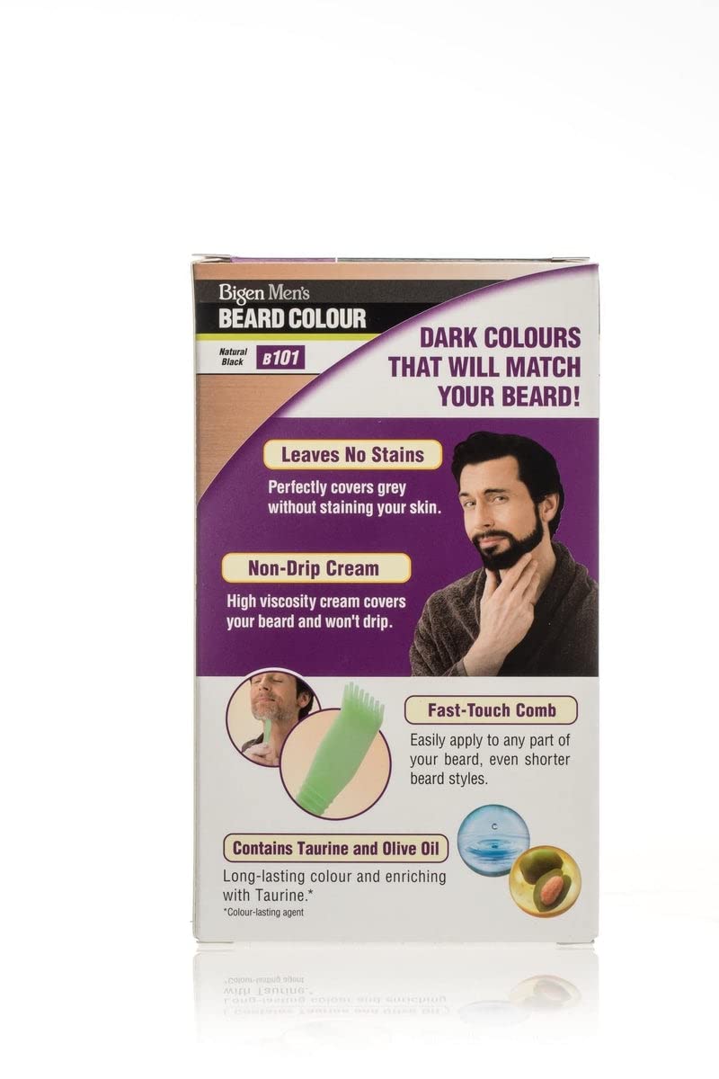 Men's Beard Color Natural Black B101