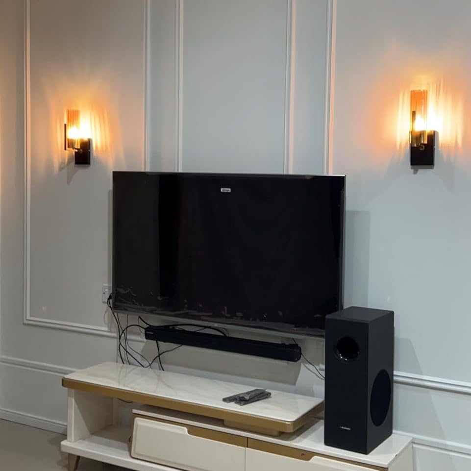 Wall Light Modern Design Gold Electroplating Iron Metal & Luster Glass  E27/E26 Bulb Included