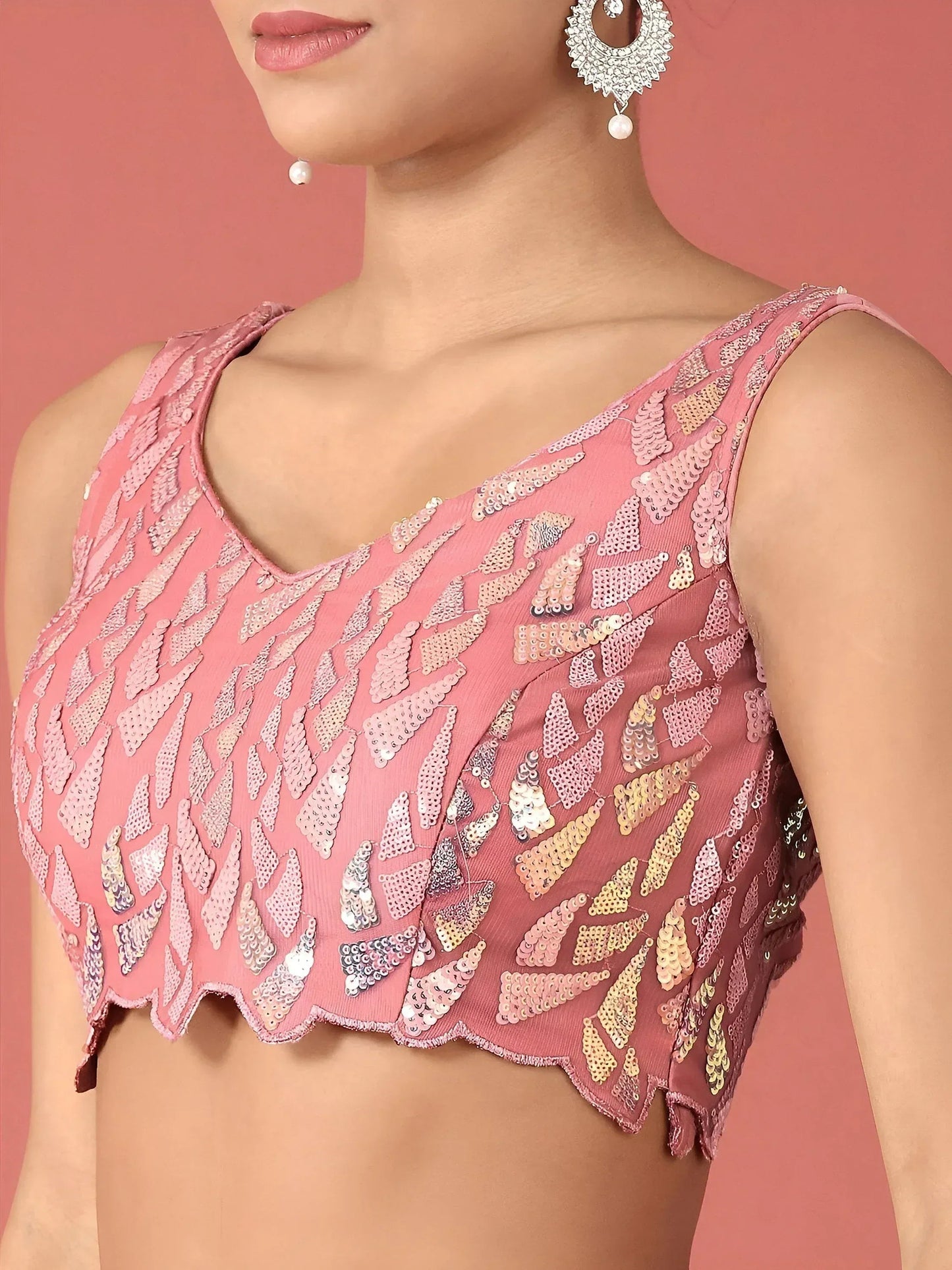 Tulsi Art Fantastic Pink Sequins Net Reception Wear Lehenga Choli With Dupatta