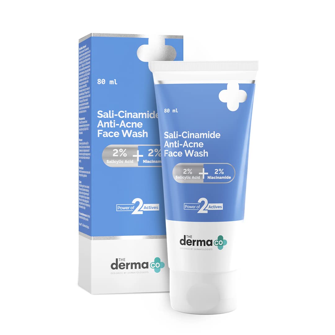 Anti-Acne Face Wash with 2% Salicylic & Niacinamide, 80ml